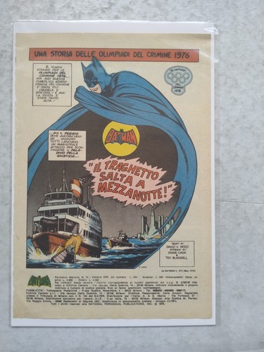 Ritaglio batman 1976 cenisio - cenisio,